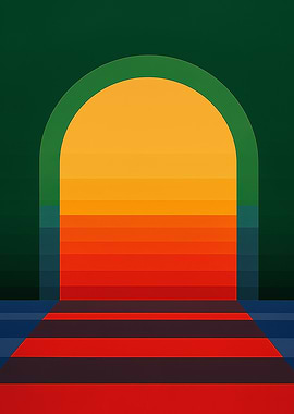 Abstract Archway with Gradient Steps