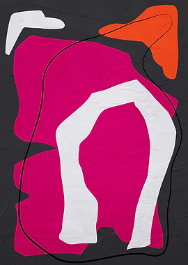 Abstract Shapes on Textured Gray Background