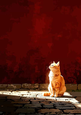 Ginger Cat in Sunlight
