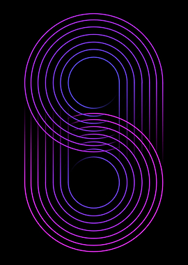 Abstract Geometric Purple and Blue Design