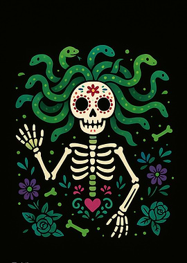 Calavera Serpent Goddess