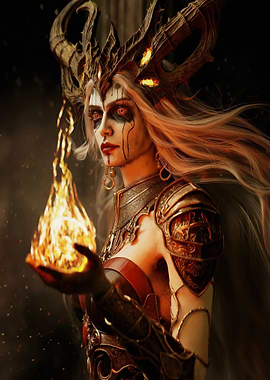 Fiery Queen with Horned Crown