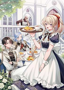 Anime Maid Serving Tea and Toast