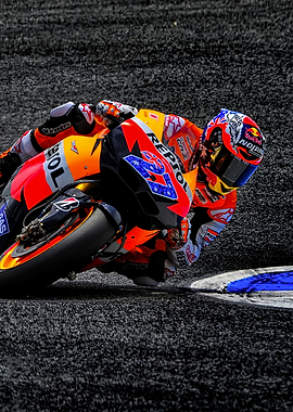 Motorcycle Racing Action Shot