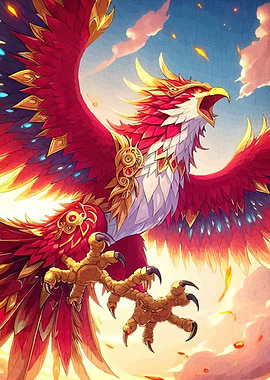 Majestic Phoenix Rising Sky