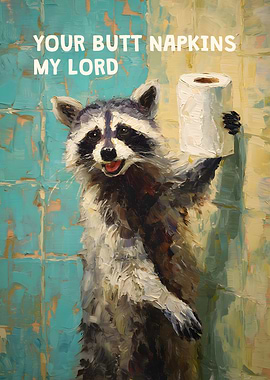 Raccoon Your Butt Napkins