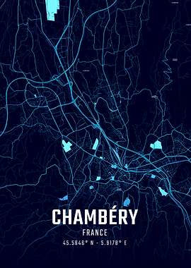 Chambéry Midnight City Map