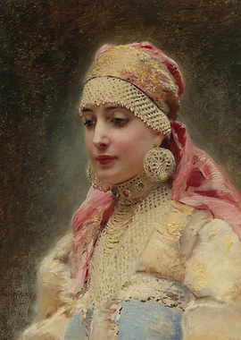 Portrait of a Woman in Headdress