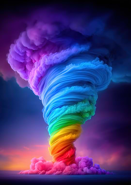 Rainbow Tornado Cloudscape