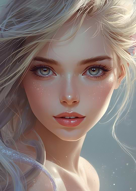 Portrait of a beautiful blonde woman