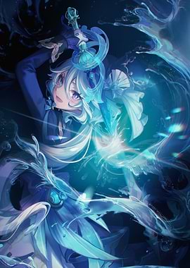 Girl with Sword and Water