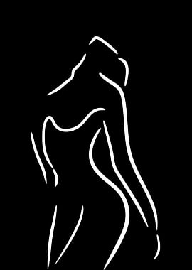 Minimalist Woman Line Art