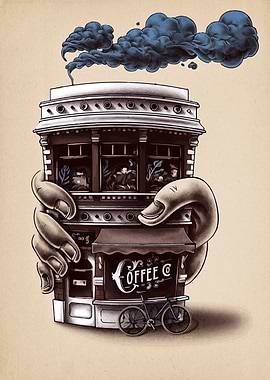 Coffee Shop Cup Illustration