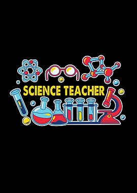 Science Teacher Cartoon Illustration