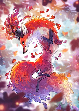 Autumn Fox Digital Art