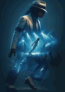 Michael Jackson in Blue Spotlight