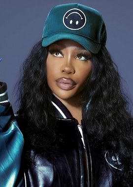 SZA Portrait with Baseball Cap