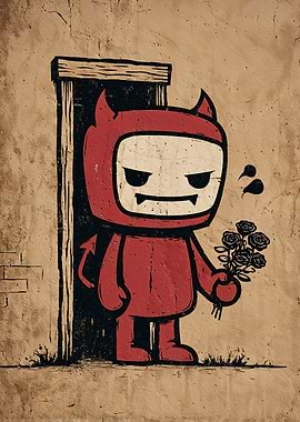Devil with Flowers