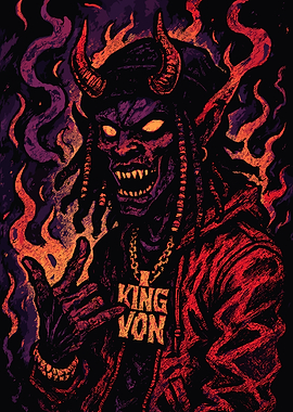 King Von Devil Art