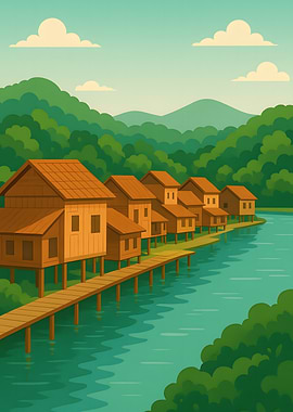 Stilt Houses by the River