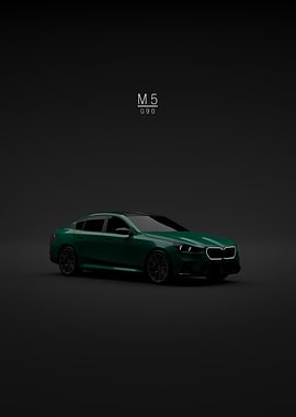 Green BMW M5 G90 Studio Shot