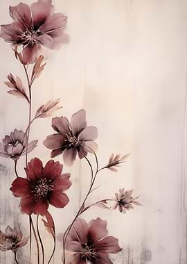 Floral Art Red Flowers