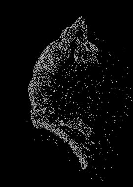 Abstract basketball Figure Disintegration