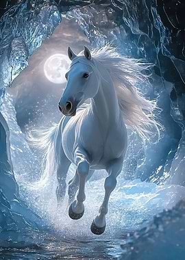 White Horse in Ice Cave