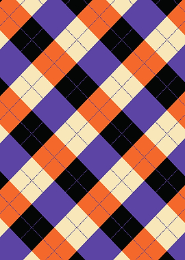 Halloween Argyle Pattern