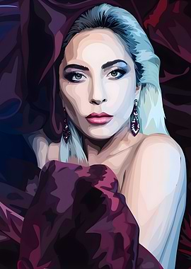 Lady Gaga Portrait Digital Art
