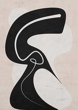 Abstract Black and White Art