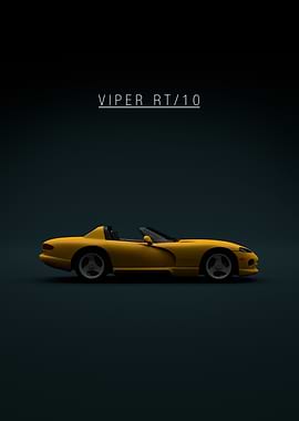 Yellow Viper RT/10 Car Poster