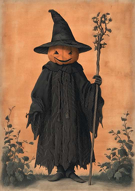 Halloween Pumpkin Scarecrow