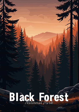 Black Forest National Park Illustration