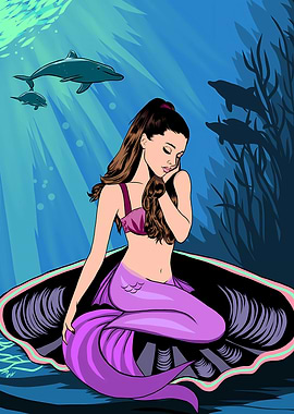 Ariana Grande as a Mermaid