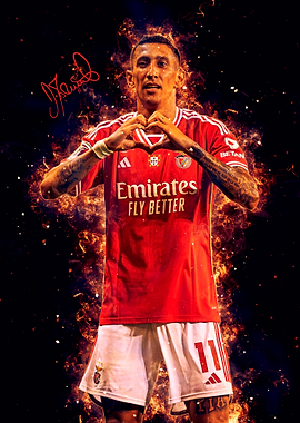 Angel Di Maria Soccer Portrait