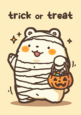 Cute Mummy Bear Trick or Treat
