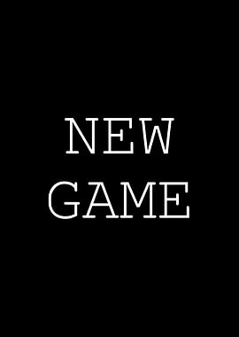 New Game Text on Black Background