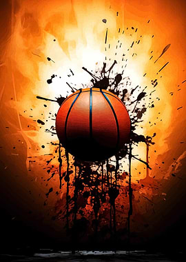 Basketball Explosion Art