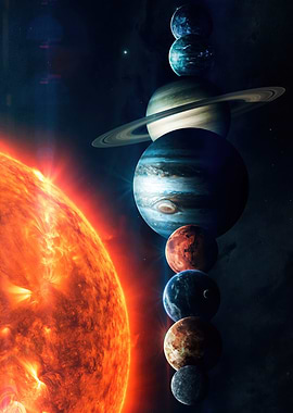 Solar System Planets Stacked