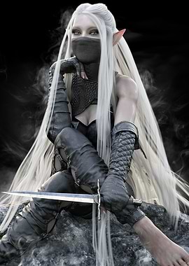 Elf Assassin with dagger