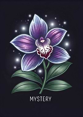 Enchanting Floral Orchid Blooms Mystery Among Stars