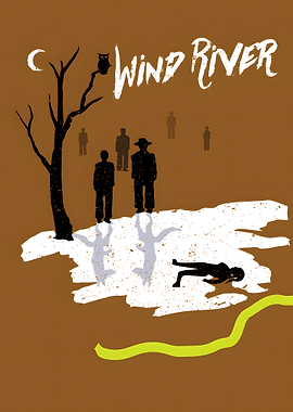 Wind River movie poster illustration