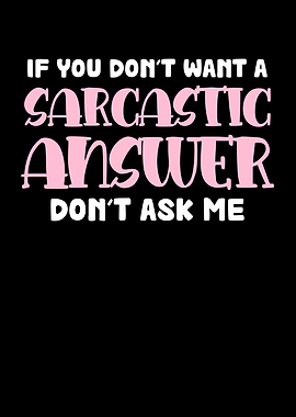 Sarcastic Answer Text Art