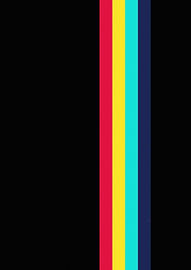 Colorful Stripes on Black Background