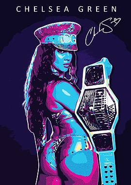 Chelsea Green Wrestling Champion Pop Art