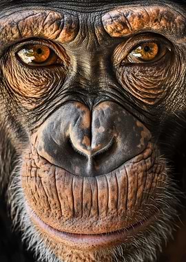 Chimpanzee Face Close-Up