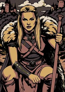 Viking Warrior Woman with Staff