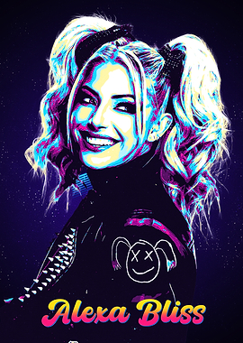 Alexa Bliss Portrait Pop Art