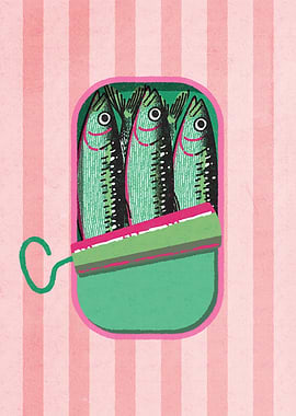 Pink Retro Sardine Tin